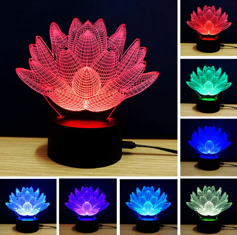 3D Visual LED Night Light - Touch & Remote Control Eagle